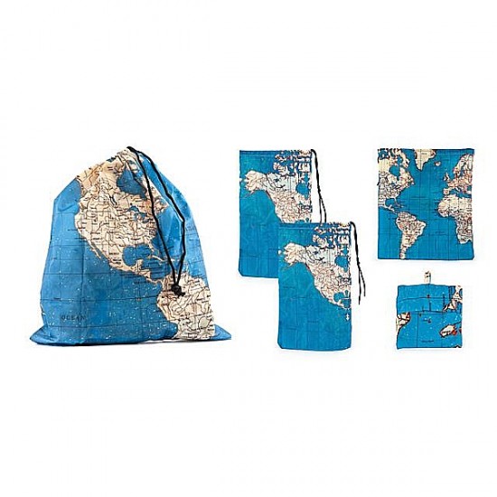 Σετ Τσάντες Ταξιδιού Χάρτης Kikkerland