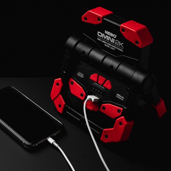 Nebo Προβολέας Εργασίας Επαναφορτιζόμενος LED 2000lm OMNI 2K