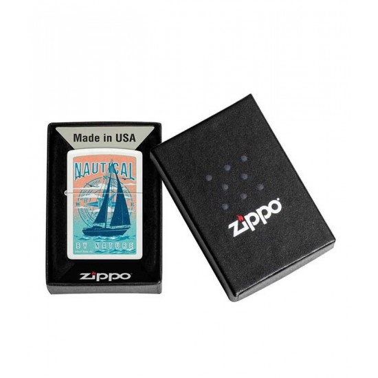 Zippo 46150 Buck Wear Nautical By Nature Steel Λευκό