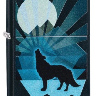Zippo Αναπτήρας Λαδιού Αντιανεμικός σε Γκρι χρώμα Howling Wolf 29864