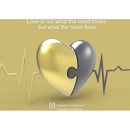 Μεταλλικό Μπρελόκ Puzzle Heart Metal mtm116-01