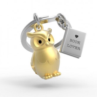 Μπρελόκ Owl & Book Metalmorphose mtm279-01
