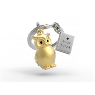 Μπρελόκ Owl & Book Metalmorphose mtm279-01