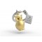 Μπρελόκ Owl & Book Metalmorphose mtm279-01