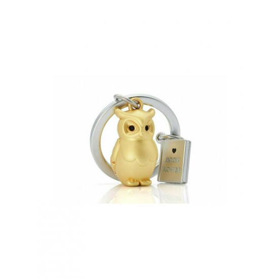 Μπρελόκ Owl & Book Metalmorphose mtm279-01