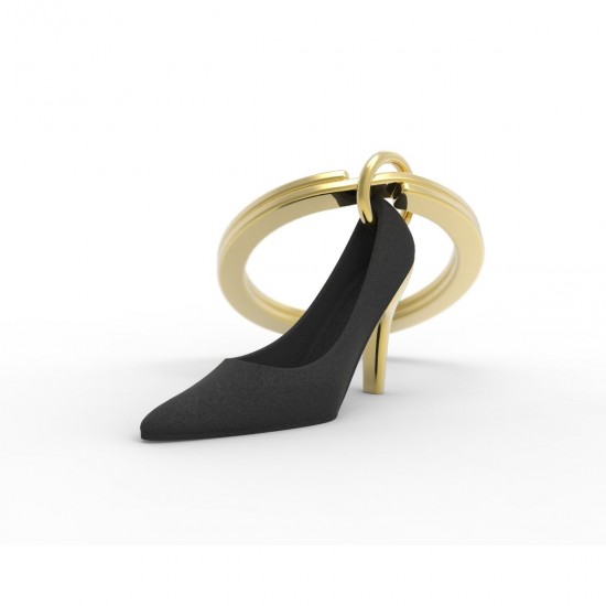 Μπρελόκ κλειδιών Metalmorphose MTM977-01 High Heel Μαύρο Χρυσό