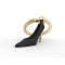 Μπρελόκ κλειδιών Metalmorphose MTM977-01 High Heel Μαύρο Χρυσό