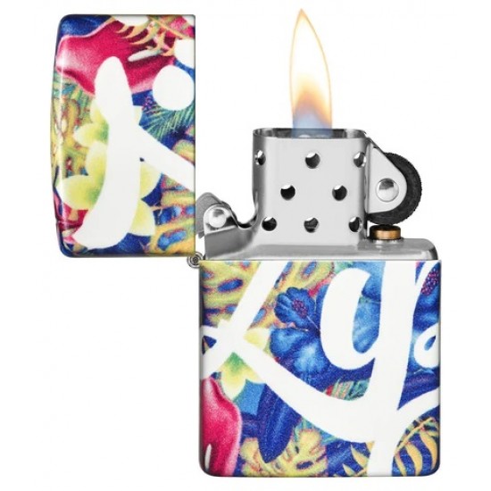 ZIPPO Αναπτήρας Colorful Tropical Flowers Design