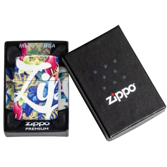ZIPPO Αναπτήρας Colorful Tropical Flowers Design