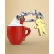 Μπρελόκ Metalmorphose MTM152-01- Chocolate milk cup with ginger bread