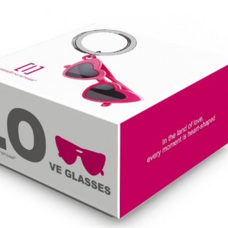 Μπρελόκ Κλειδιών Metalmorphose mtm334-01-Love Glasses Key Ring