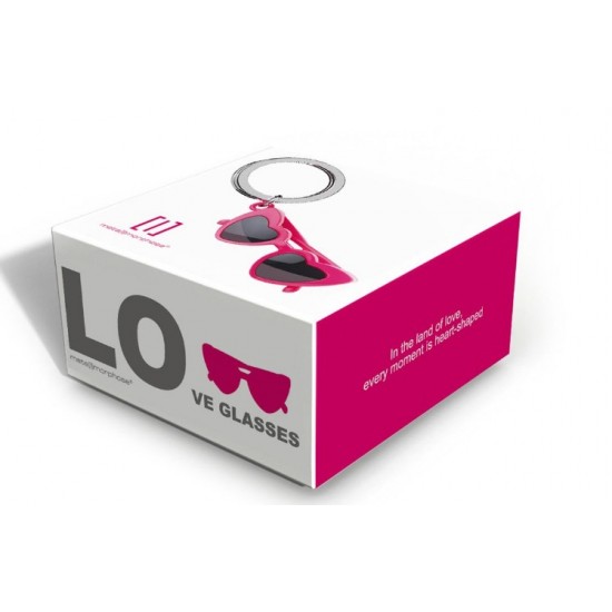 Μπρελόκ Κλειδιών Metalmorphose mtm334-01-Love Glasses Key Ring