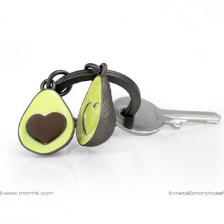 Μπρελόκ Metalmorphose Avocado με σχηματισμένη καρδιά mtm337-01
