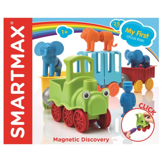 SmartMax κατασκευές με μαγνήτη 'Τρενάκι με ζωάκια' 25τεμ.