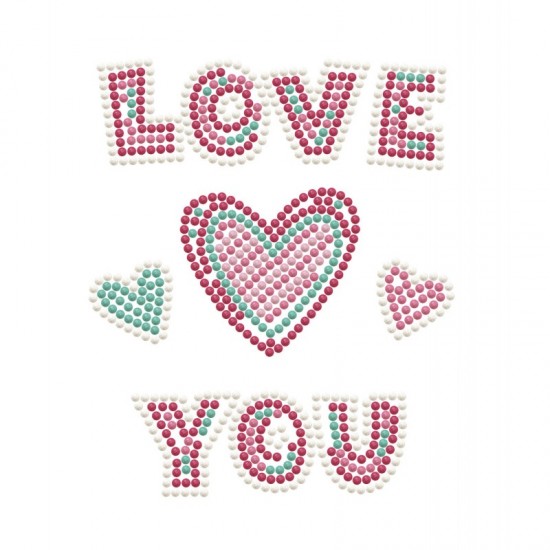 Love You DOTZ Diamond Painting Artwork Kit - 15x15cm DBX.001