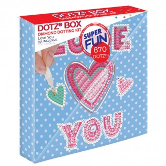 Love You DOTZ Diamond Painting Artwork Kit - 15x15cm DBX.001
