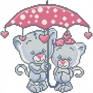 Its raining love - DOTZ Box Diamond Painting Artwork Kit 28x28cm DBX 005