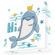 DBX.039 Diamond Dotz Dolphin Hi! Καμβάς Diamond Painting Kit 1739dotz
