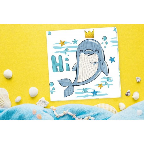 DBX.039 Diamond Dotz Dolphin Hi! Καμβάς Diamond Painting Kit 1739dotz