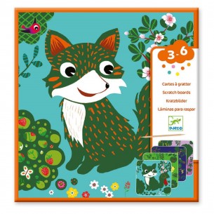 Djeco Ανακαλύπτω ξύνοντας την εικόνα 'Ζώα του δάσους'