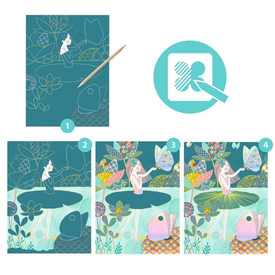 Djeco Ανακαλύπτω ξύνοντας την εικόνα 'Μαγεμένη Λίμνη'