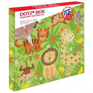 DOTZ in the Jungle - DOTZ Box Diamond Painting Artwork Kit DBX.027 28x28cm