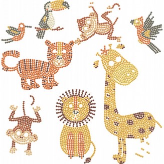 DOTZ in the Jungle - DOTZ Box Diamond Painting Artwork Kit DBX.027 28x28cm