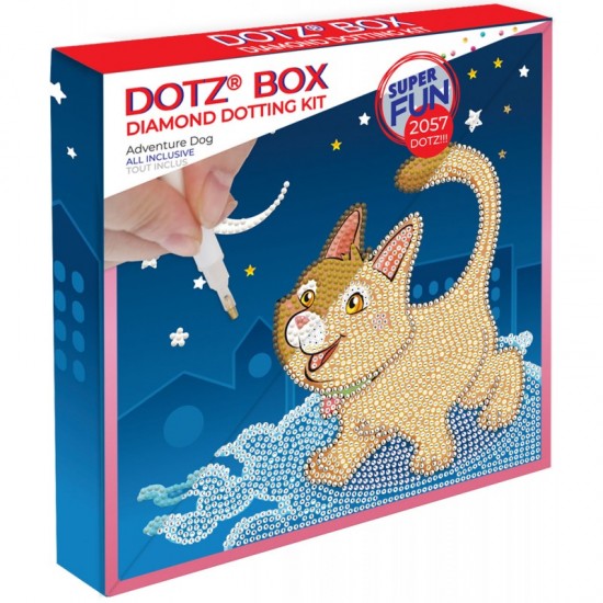 Adventure Dog - DOTZ Box Diamond Painting Artwork Kit DBX.014 22x22cm