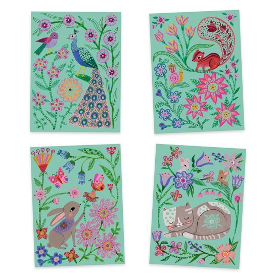 Djeco Ανακαλύπτω ξύνοντας την εικόνα 'Zωάκια στον κήπο'