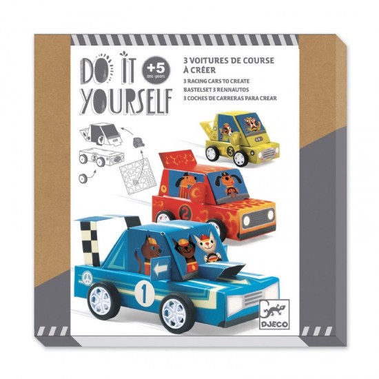 Djeco DIY Φτιάχνω 'Αγώνες αυτοκινήτων Grand Prix'