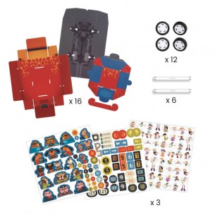 Djeco DIY Φτιάχνω 'Αγώνες αυτοκινήτων Grand Prix'