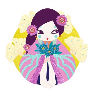 Djeco Δημιουργώ με γκλίτερ & στρας 'Γκέισες'