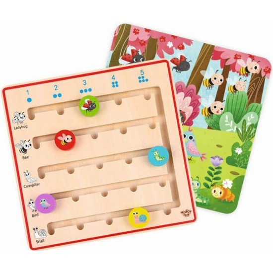 Βρεφικό Παιχνίδι Παιχνίδι με Αριθμούς και Ζώα από Ξύλο Tooky Toys TL776