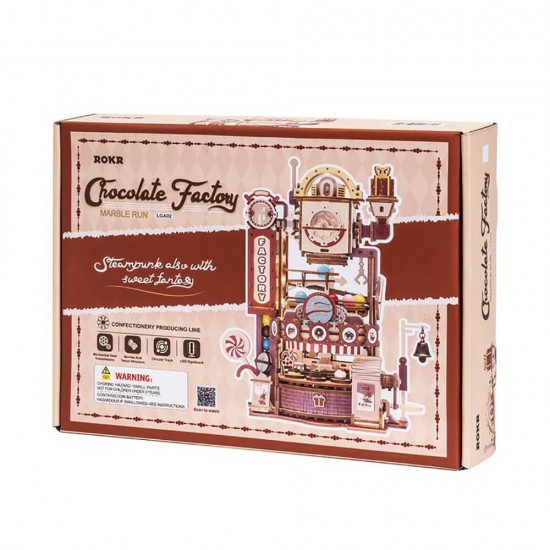 ROKR Chocolate Factory Marble Run 3D Ξύλινο Puzzle LGA02