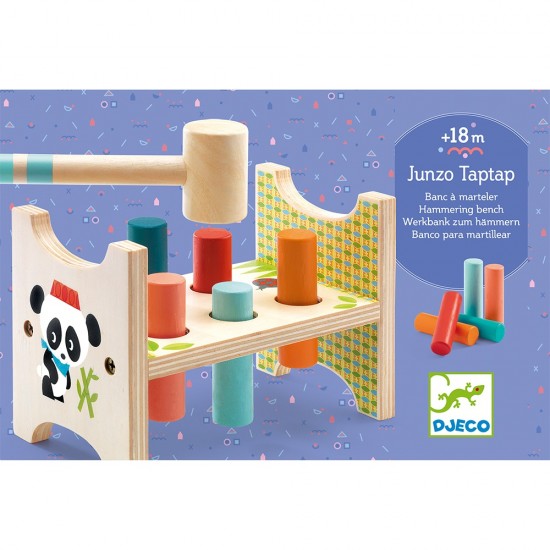 Djeco ξύλινη βάση με σφυράκι για καρφώματα Junzo taptap Djeco ξύλινη βάση με σφυράκι για καρφώματα Junzo taptap