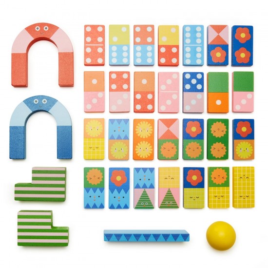 Kidoki Topple Twist Dominoes Kikkerland Kidoki Topple Twist Dominoes Kikkerland