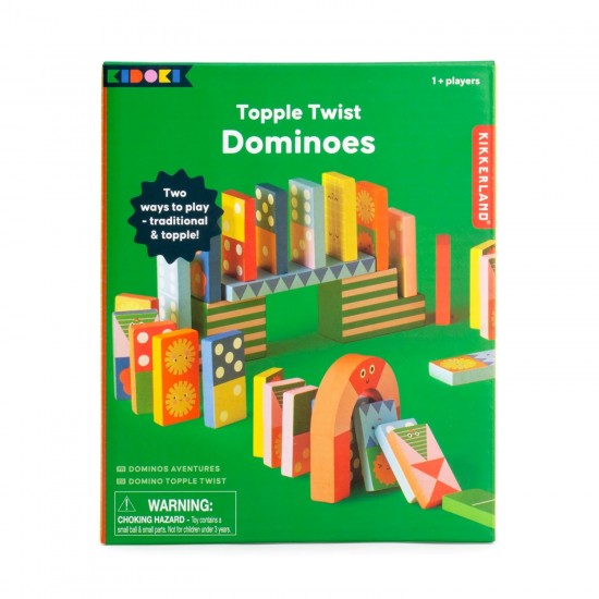 Kidoki Topple Twist Dominoes Kikkerland Kidoki Topple Twist Dominoes Kikkerland