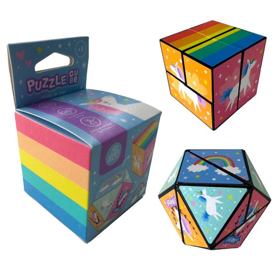 Κύβος Antistress Puckator Puzzle Unicorn