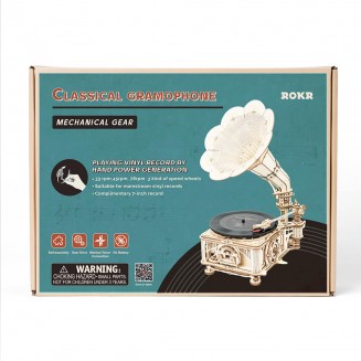 ROKR DIY Classical gramophone
(Electric & Hand rotate mode)
