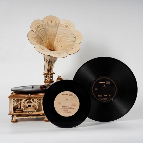 ROKR DIY Classical gramophone
(Electric & Hand rotate mode)