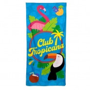 Puckator Πετσέτα Θαλάσσης Microfiber Μπλε Flamingo 180x85εκ.