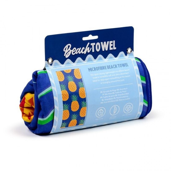 Παιδική πετσέτα θαλάσσης Pineapple Print Microfibre Beach Towel Puckator 180x85εκ