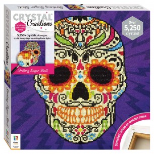 Crystal Creations Canvas: Striking Sugar Skull 5250 crystals 310 x 310 x 35 mm Hinkler