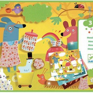 Κολάζ Τσάι Πάρτυ Ζωάκια με Αφρώδη Αυτοκόλλητα Djeco 09869