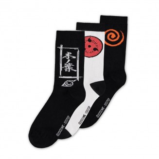 Naruto Shippuden -Αντρικές Αθλητικές κάλτσες 3 ζευγάρια - 39/42