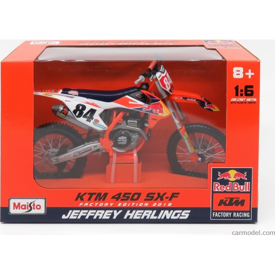 Maisto KTM 450 SX Μοτοσυκλέτα 1:6 Red Bull Supercross